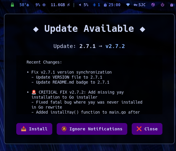 ArchRiot Update Dialog